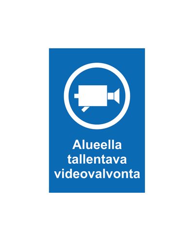 Videoövervakning i området, klistermärke, 200x300 mm