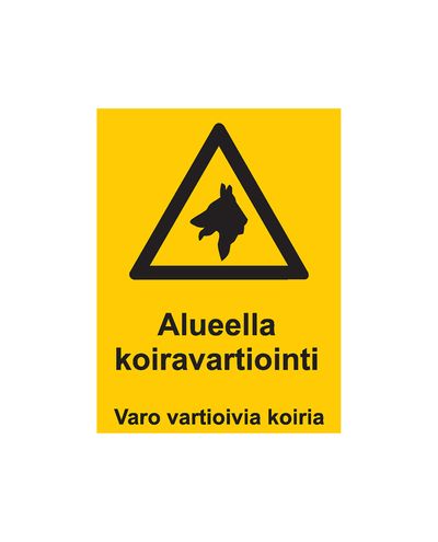 Hundvakt i området, Klistermärke, 200x300 mm