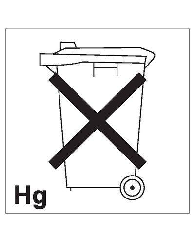 Hg, Klistermärke, 200x200 mm