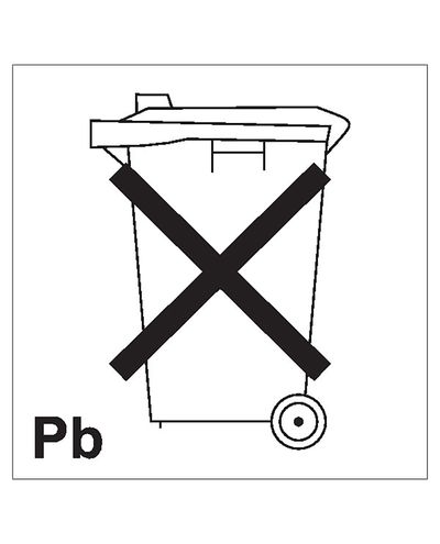 Pb, Klistermärke, 200x200 mm