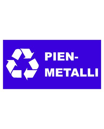 Liten metall, klistermärke, 400x200 mm