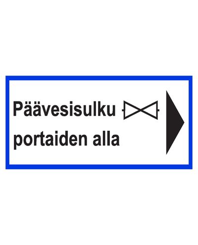 Huvudvattentätning under trappor, Dekal, 400x200 mm