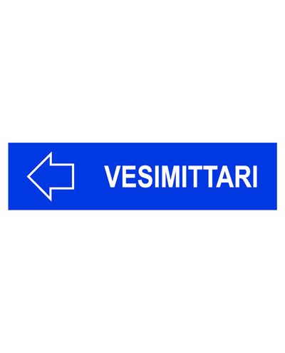 Vattenmätarpil vänster, Klistermärke, 400x100 mm