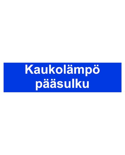 Fjärrvärmeavstängning, Dekal, 400x100 mm Fjärrvärmeavstängning, Dekal, 400x100 mm