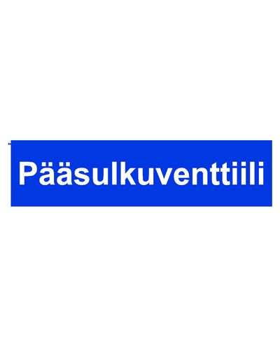 Huvudavstängningsventil, Dekal, 400x100 mm