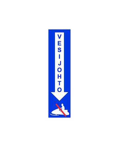 Vattenrör, klistermärke, 50x150 mm