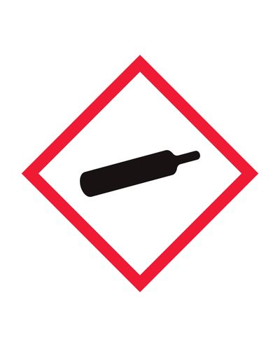 Gaser under tryck, Klistermärke, 100x100 mm
