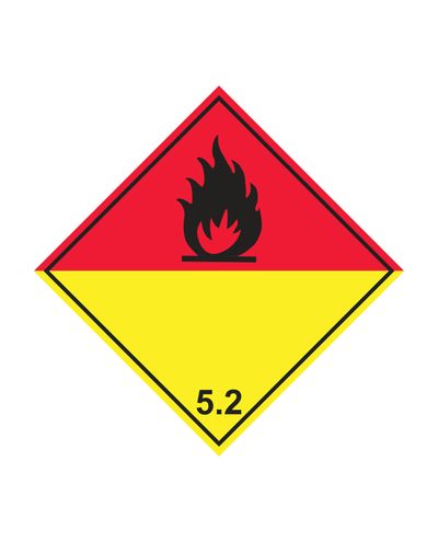Klass 5.2 Organiska peroxider, Klistermärke, 100x100 mm