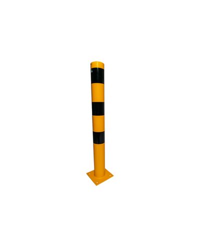 Boltmonterad pollare, gul/svart, Ø114 mm / 1000 mm Boltmonterad pollare, gul/svart, Ø114 mm / 1000 mm