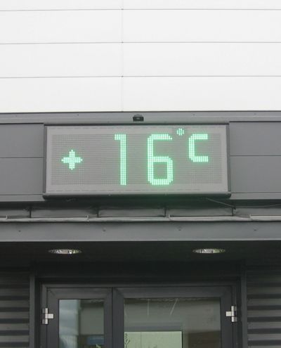 Klock- och temperaturdisplayer