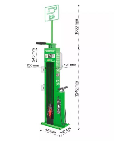 Servicepunkt / Laddningspunkt för elcyklar iBOMBO E-PRS Scandic