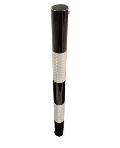 Reflektorstolpe Aluminium Svart/Vit R2