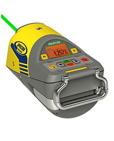Spectra Precision DG613G rörlaser, lasersändare, laddare, fjärrkontroll, väska och tillbehör