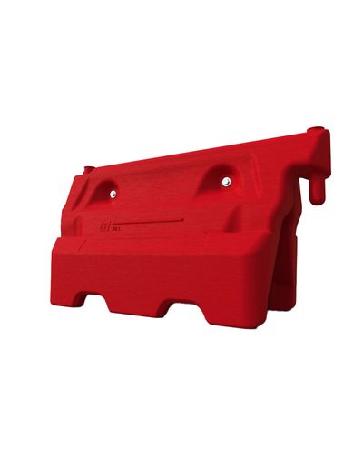 Uppblåsbar plastbarriär röd 1130x400x560mm, full 60 kg
