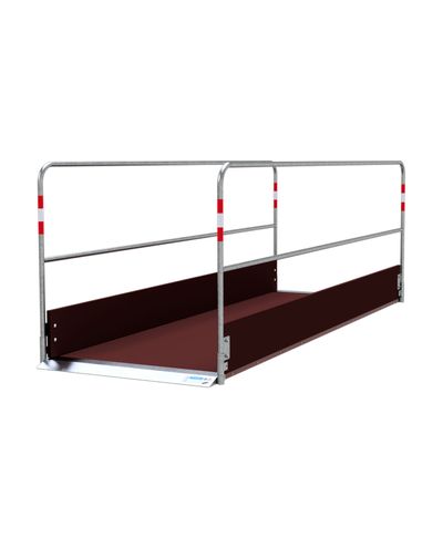 Gångbrygga i aluminium 3,2 m bred 1 m, lastkapacitet 150 kg/m2