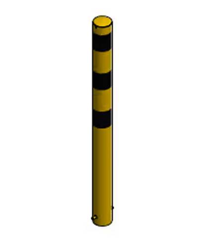 Peruspollare fast, gul/svart, Ø101mm / 1300mm Peruspollare fast, gul/svart, Ø101mm / 1300mm
