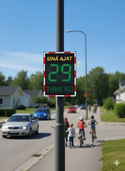 Hastighetsdisplay Viasis Lite Plus, 8 färgers LED