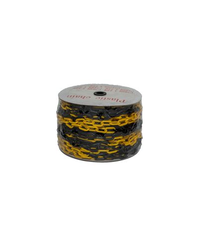 6 mm plastkedja (gul/svart) - 50 m