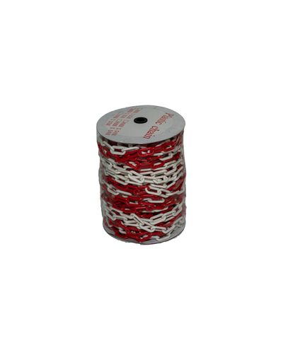 8 mm plastkedja (vit/röd) - 50 m 8 mm plastkedja (vit/röd) - 50 m
