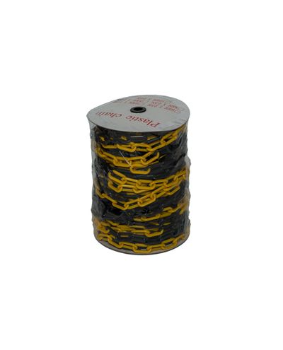 8 mm plastkedja (gul/svart) - 50 m 8 mm plastkedja (gul/svart) - 50 m