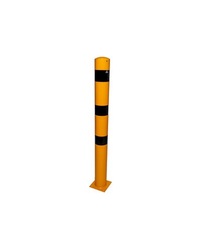 Boltmonterad pollare, gul/svart, Ø152mm / 1500mm