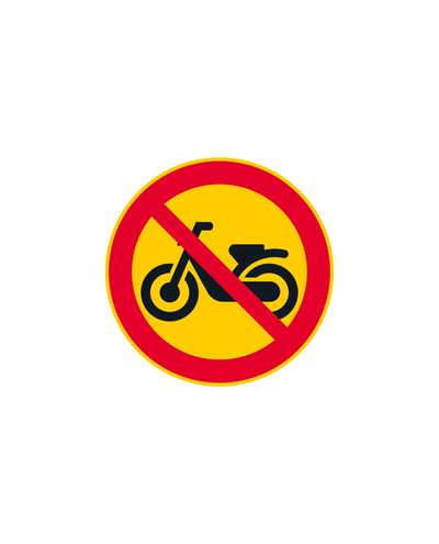C10 Mopedkörning förbjuden, aluminium (R2-film / ELY-fäste)