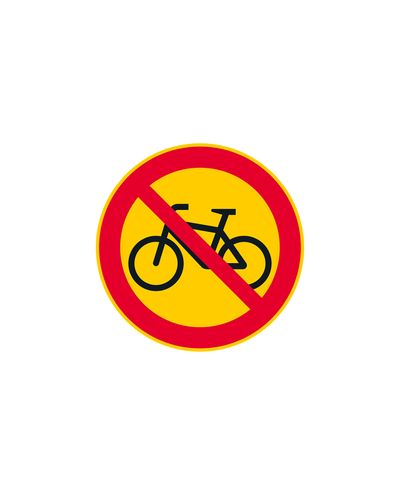 C11 Cykelkörning förbjuden, aluminium (R2-film / ELY-fäste)