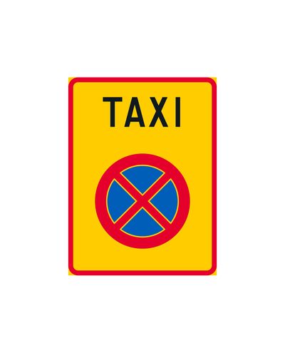 C42 Taxihållplats, aluminium (R2-folie / ELY-fäste)