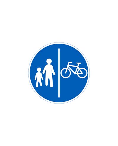 D7.2 Parallell cykelväg och trottoar, aluminium (R1-membran / ELY-infästning)