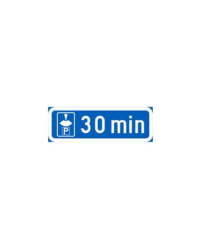 H19.2 Skyldighet att visa parkeringstidens början, aluminium (R2-folie / ELY-fäste)